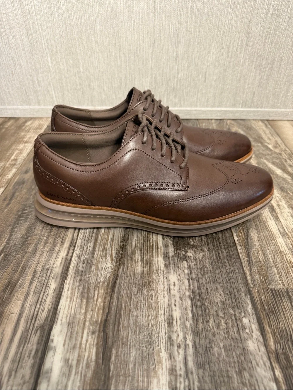 Cole Haan Men’s OG Energy One Brown Leather Wingtip Oxford Size 10